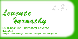 levente harmathy business card